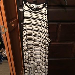 striped body con dress